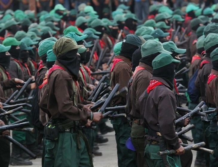 Integrantes del EZLN en imagen de archivo. Foto Víctor Camacho