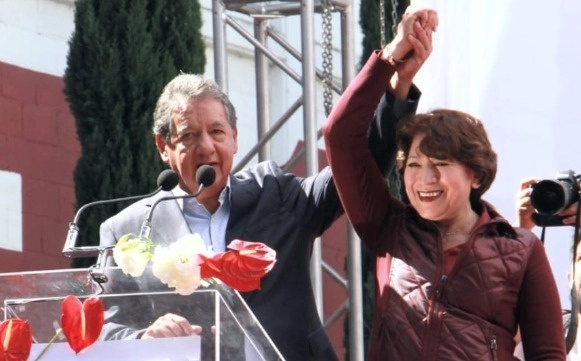 El Delegado Especial de Morena para el proceso electoral en el Estado de México, Higinio
Martinez afirmó que Delfina será quien encabece el cambio en la entidad. Foto cortesía