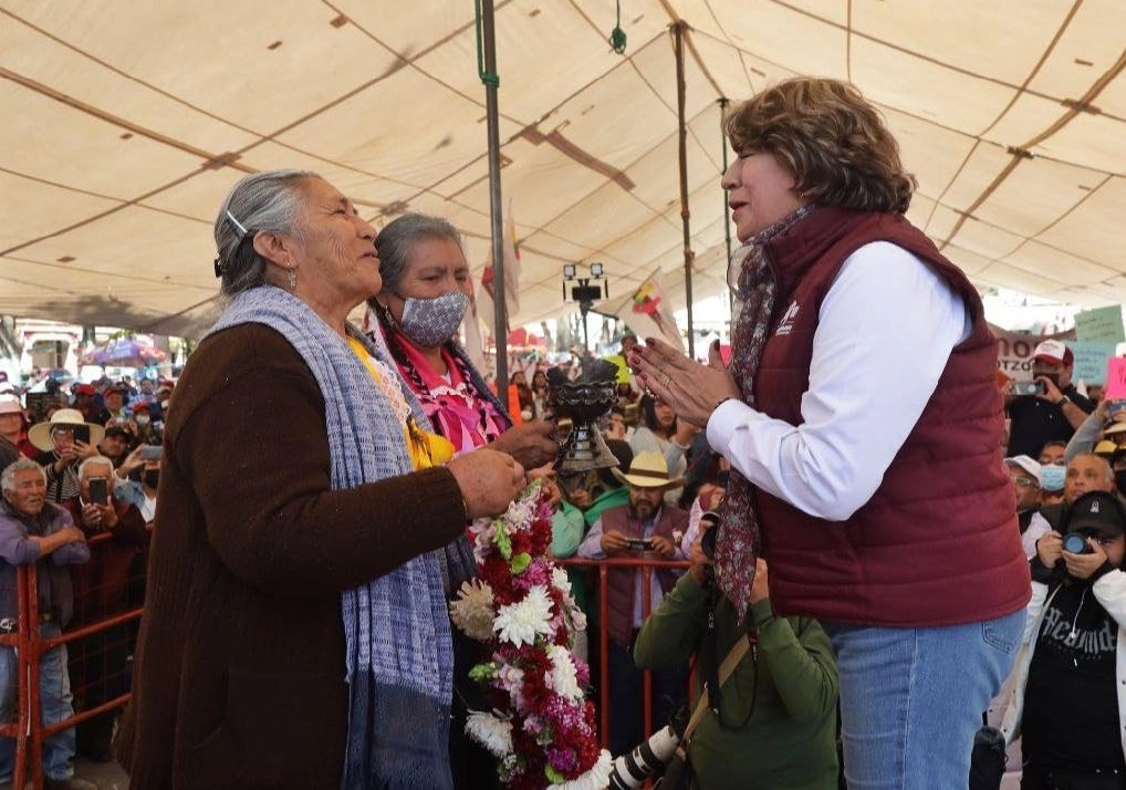 Delfina Gómez, candidata de Morena al gobierno de Edomex ha realizado algunos eventos de precampaña. Foto Facebook Delfina Gómez