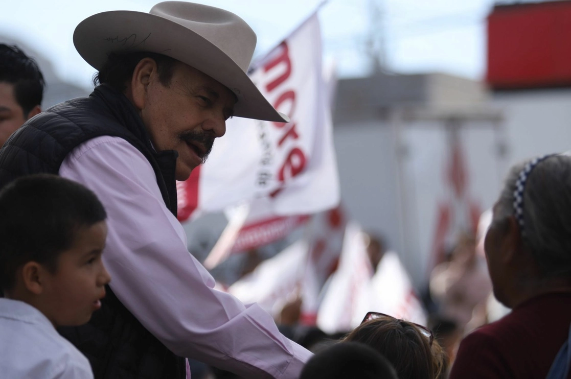 Armando Guadiana, precandidato de Morena a la gubernatura de Coahuila, durante un mitin. Foto Cuartoscuro / archivo 
