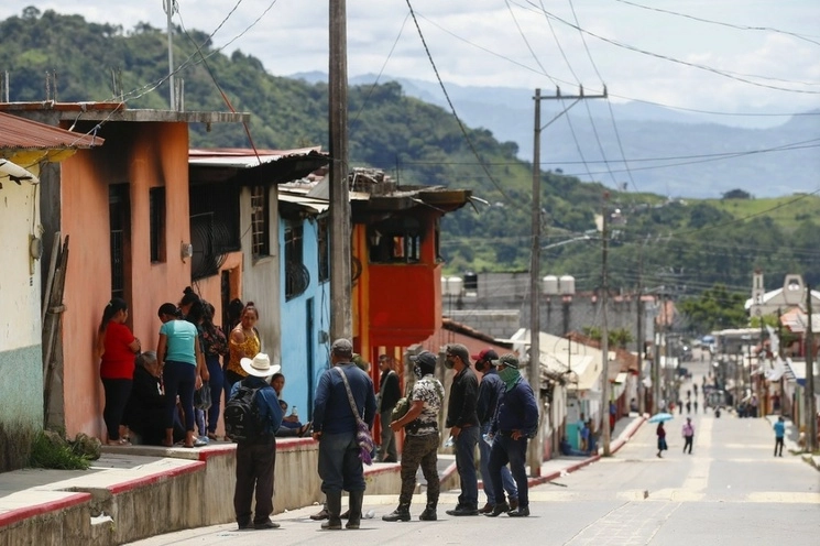 La comunidad de Pantelhó en Chiapas. Foto Víctor Camacho / Archivo