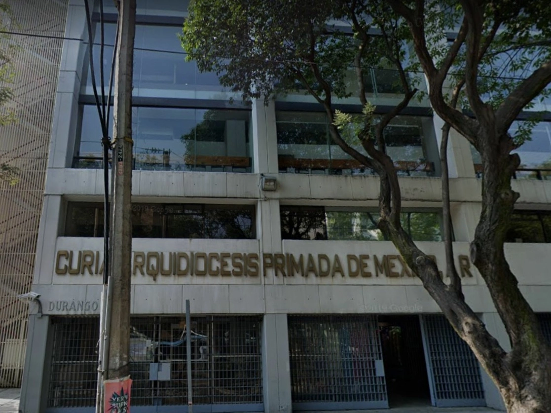 Fachada de la Arquidiócesis Primada de México en la capital del país. Foto tomada de Google Street View