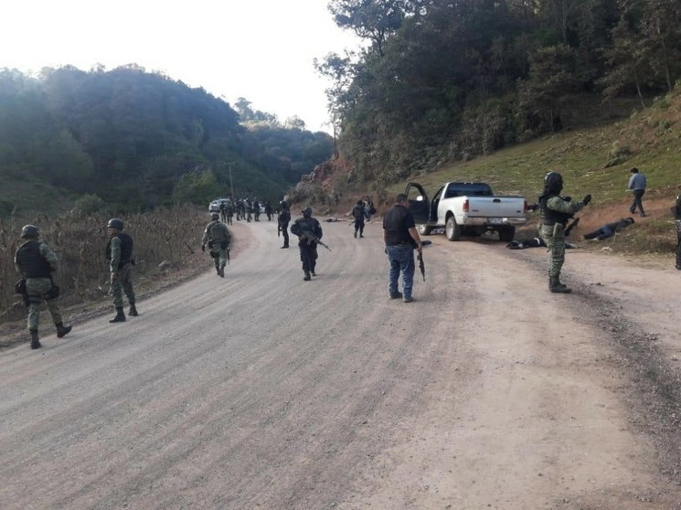 En enero 2019, al menos 12 personas perdieron la vida, en un enfrentamiento ocurrido entre policías del Sistema Comunitario de los Pueblos Originarios y presuntos integrantes del grupo delictivo ‘Los Ardillos’, en Chilapa de Álvarez, Guerrero. Foto Cuartoscuro / Archivo
