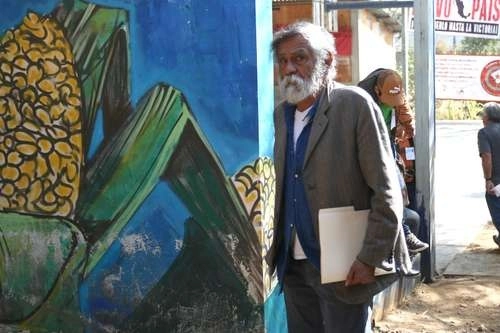 Francisco Toledo, al término de la inauguración del Encuentro en Defensa del Territorio, los Bienes Comunes y los Derechos de los Pueblos, en febrero de 2019. Foto Jorge A. Pérez Alfonso / Archivo
