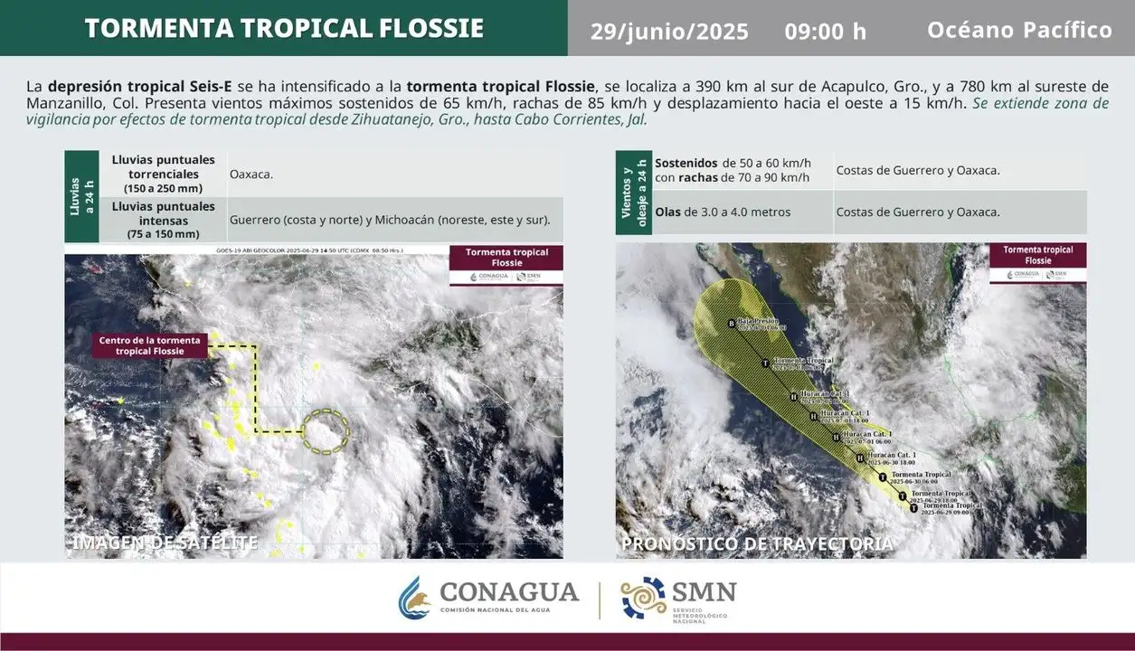 La tormenta tropical 'Barry' causará fuertes precipitaciones en al norte y este de Puebla y el centro y norte de Veracruz, así como lluvias torrenciales en el centro y sur Tamaulipas, e intensas en el este de San Luis Potosí y al este de Hidalgo. Foto