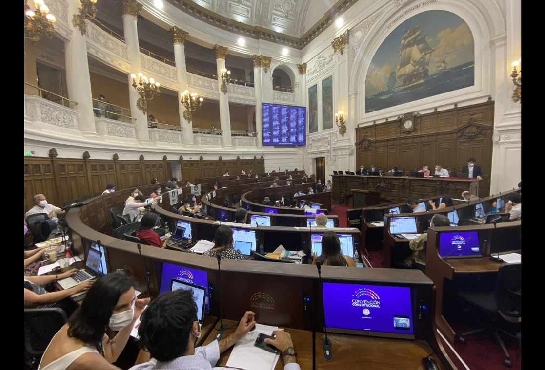 La convención chilena en imagen de archivo. Foto tomada del Twitter @convencioncl
