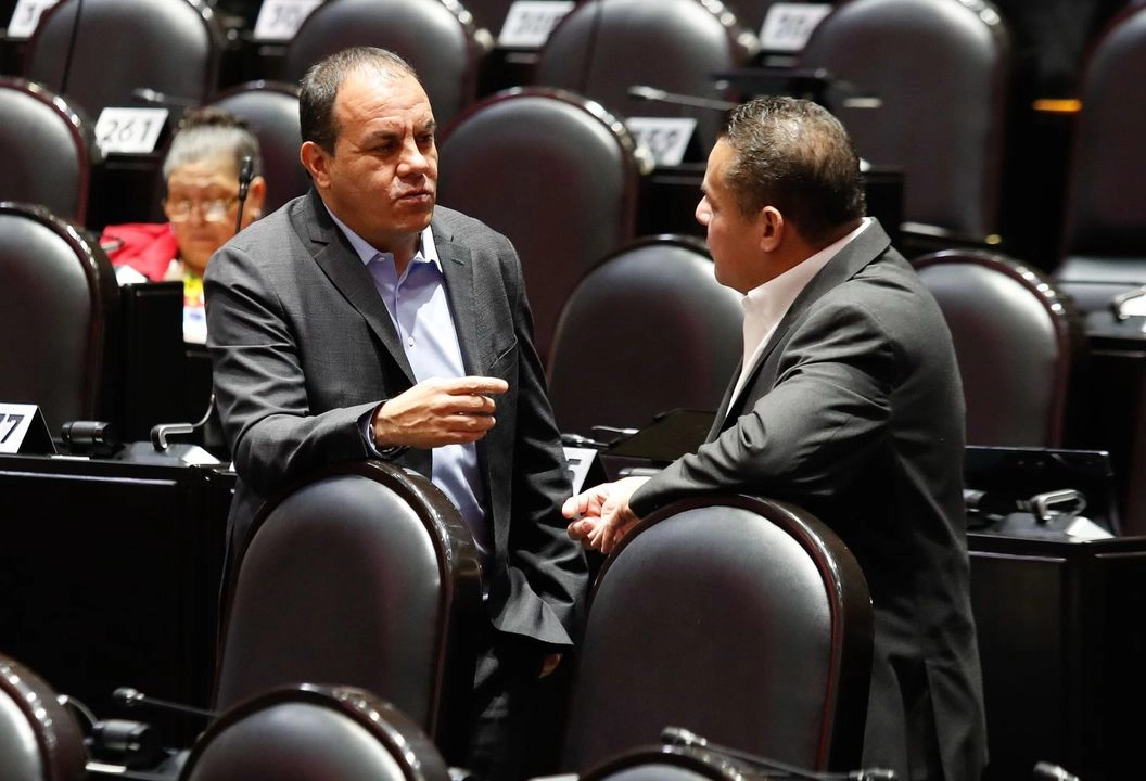 El diputado y ex gobernador de Morelos, Cuauhtémoc Blanco, durante la sesión en San Lázaro del 12 de marzo de 2025. 