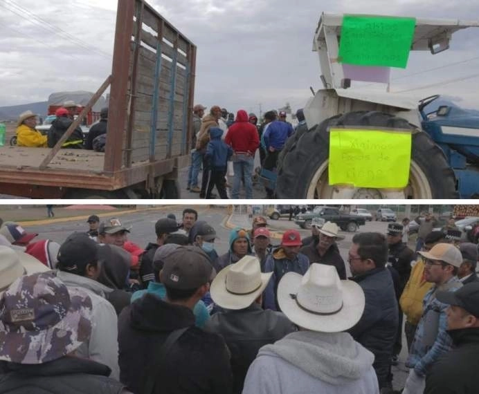 Renato Romero, líder del movimiento, confió a La Jornada de Oriente que cerca de las 11 de la mañana, al menos 15 agentes de la Fuerza Civil apostados en 5 patrullas rodearon el plantón. Foto Kara Castillo

