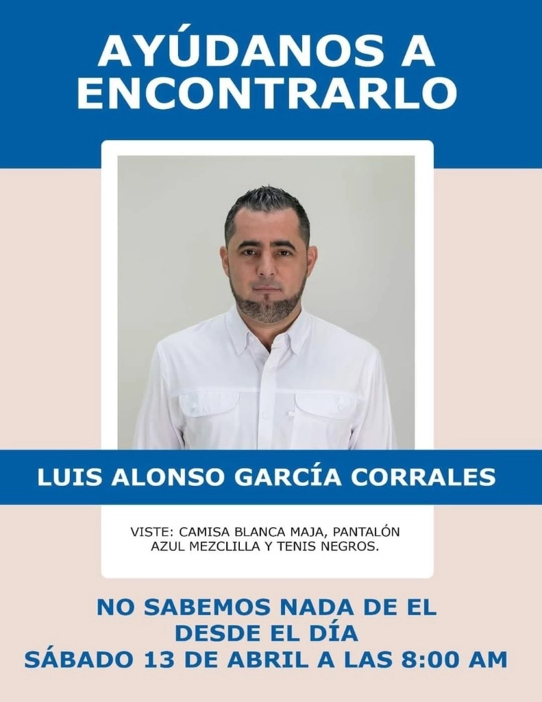 La última vez que se tuvo comunicación con el aspirante fue a las 8 horas de ayer, vestía camisa blanca Maja, pantalón azul de mezclilla y tenis negros. Foto Facebook José V Félix