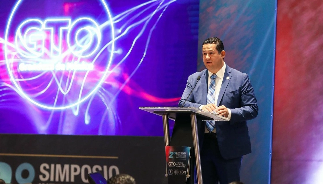 El gobernador de Guanajuato durante su participación. Foto La Jornada
