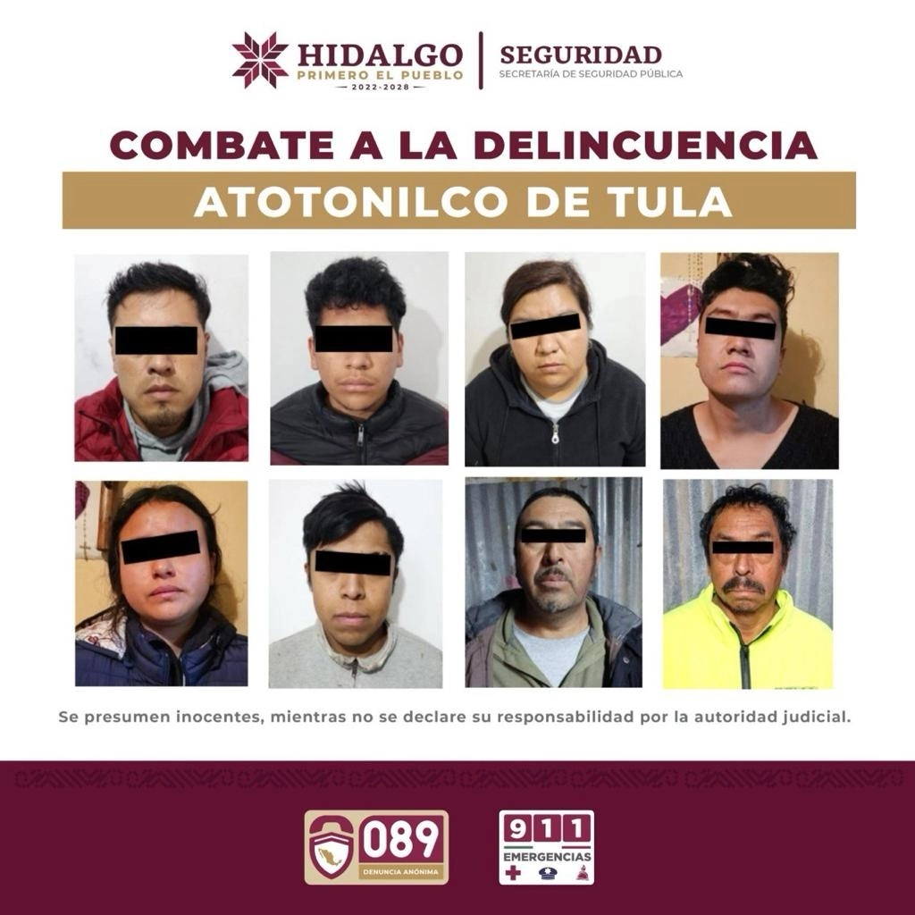 Ficha de los detenidos.