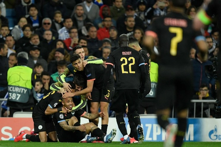 Los citizen celebran el gol del empate. Foto Ap