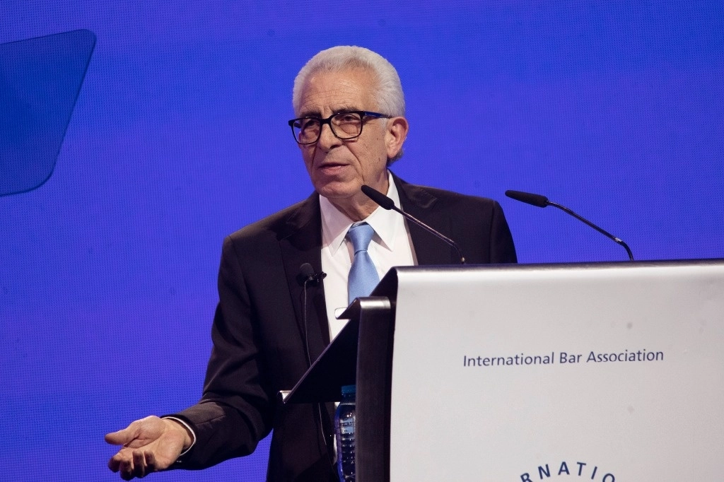 El ex presidente Ernesto Zedillo al inaugurar la conferencia anual de la Asociación Internacional de Abogados en el Centro Banamex, el 15 de septiembre de 2024. Foto María Luisa Severiano