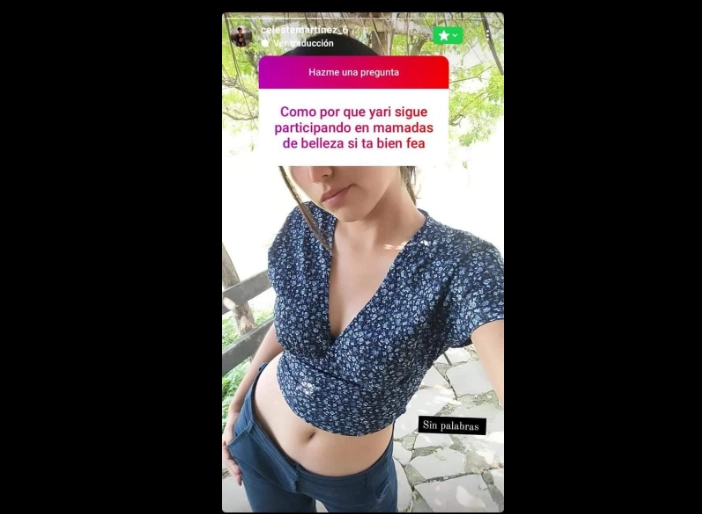 En la imagen, una de las publicaciones ofensivas que realizó Celeste Martínez contra Yariela en redes sociales. Foto Facebook https://www.facebook.com/bellezaconculturaytradicion