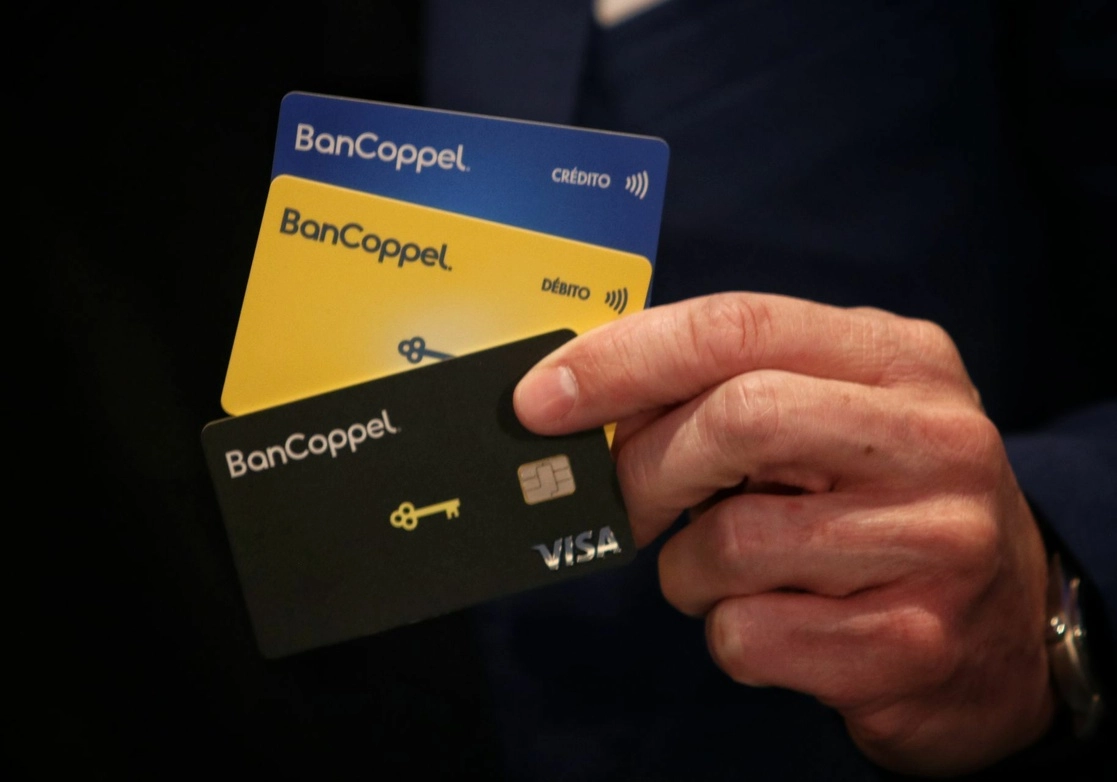 El director general de BanCoppel, Carlos López-Moctezuma, presentó las nuevas tarjetas de crédito y débito, el 27 de abril de 2022. Foto Cuartoscuro