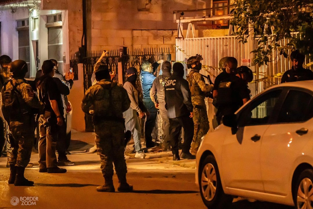 El cateo lo hicieron la Agencia de Investigación Criminal, Defensa, Guardia Nacional y la Secretaría de Seguridad y Protección Ciudadana. Foto: 