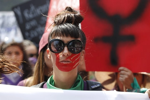Mujeres durante una protesta en imagen de archivo. Foto Cristina Rodríguez