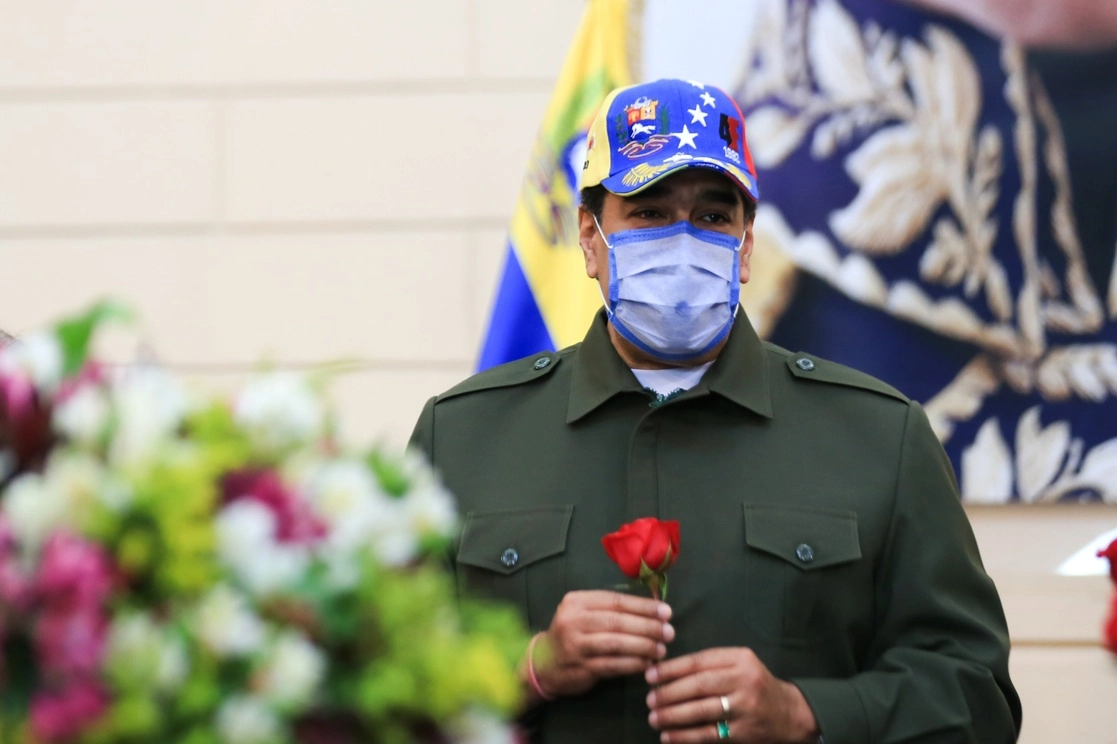 El Presidente Nicolás Maduro en conferencia de prensa. Foto Afp