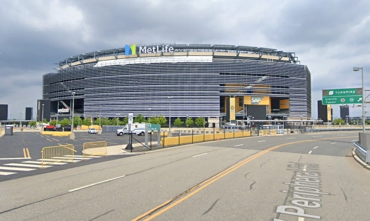 Se estima que el ‘Metlife Stadium’ de Nueva Jersey albergue entre seis y ocho partidos durante el Mundial de futbol de 2026. Foto tomada de Google Street View