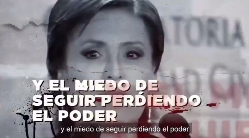 La ex titular de Sedatu, Rosario Robles en el espot "Temor" de Morena. 