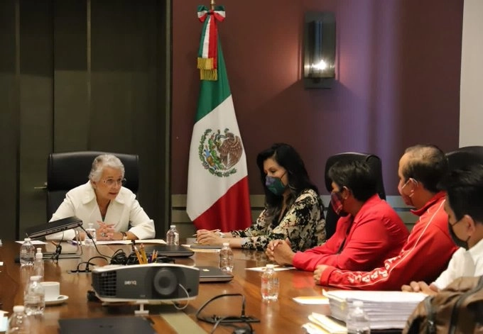 Ayer la secretaria de Gobernación, Olga Sánchez Cordero, se reunió con María Ravelo, madre de José Eduardo. Imagen tomada de @CEAVmex