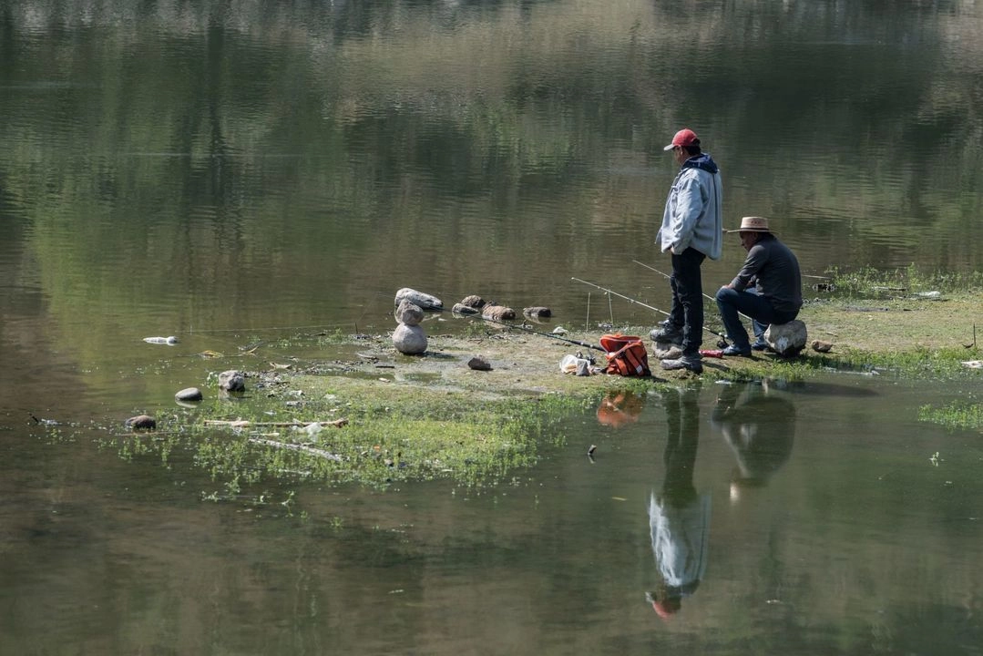 Iniciaron los trabajos para disminuir el volumen de agua en la presa Los Cuartos de  la colonia San Rafael Chamapa, Edomex. Foto 