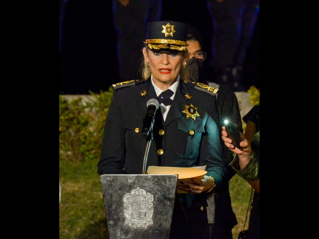 Marcela Muñoz Martínez es la nueva secretaria de Seguridad Pública de Campeche y su designación fue el primer acto de Layda Sansores como gobernadora del estado, el 16 de septiembre de 2021. Foto La Jornada