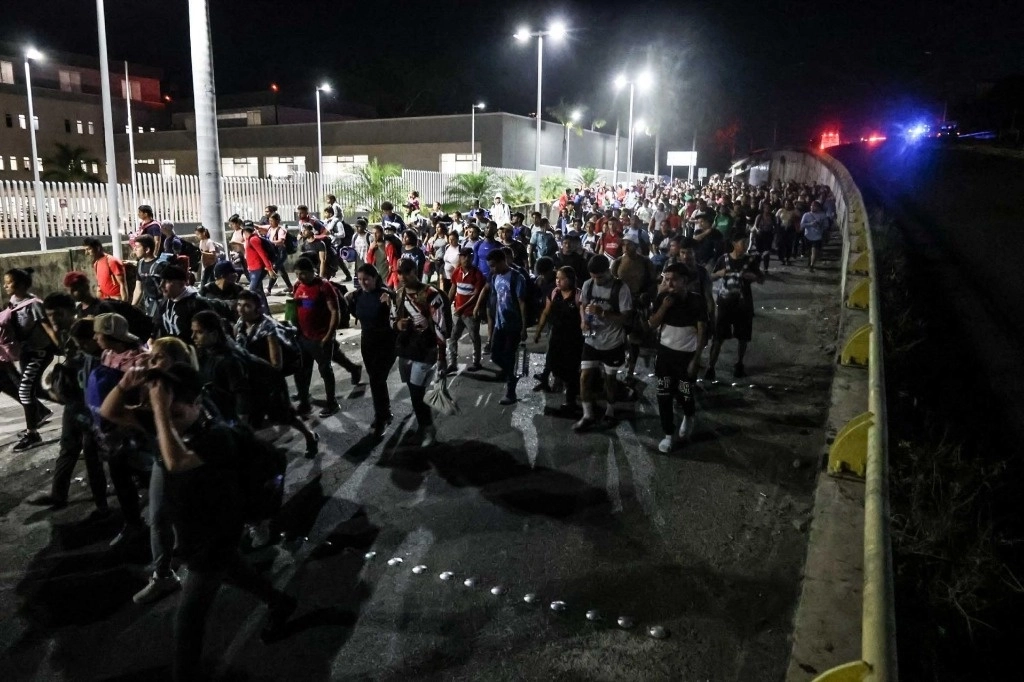 Una de las caravanas migrantes salió de Tapachula, Chiapas, el 12 de diciembre, mientras que el otro contingente partió el día 18. Foto Cuartoscuro / Archivo