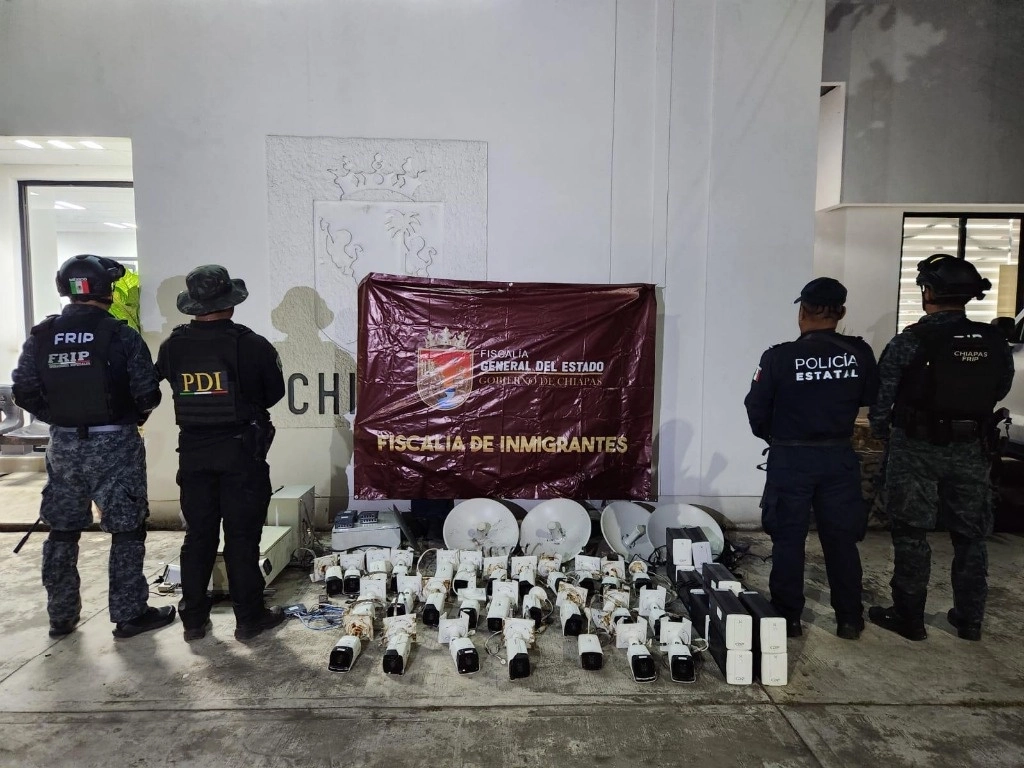 La FGE agregó que continúan las investigaciones para fincar responsabilidades contra los presuntos responsables de operar estos equipos y sobre los delitos contra los migrantes. Foto FGE Chiapas