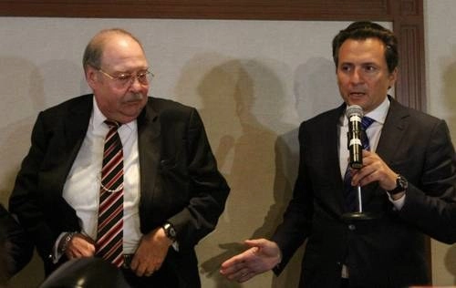 El abogado Javier Coello Trejo y el ex director de Pemex, Emilio Lozoya Austin. Foto Roberto García Ortiz / archivo