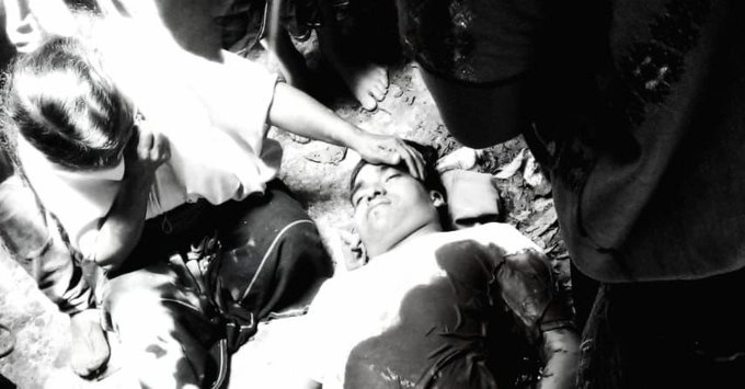 El indígena tzotzil, Pedro Lunes Pérez, de 24 años de edad, asesinado en Aldama. Foto tomada de la cuenta de Twitter @CdhFrayba