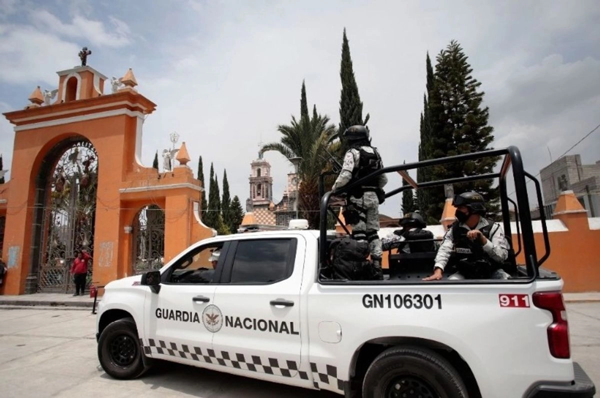 Elementos de la Guardia Nacional en Puebla.