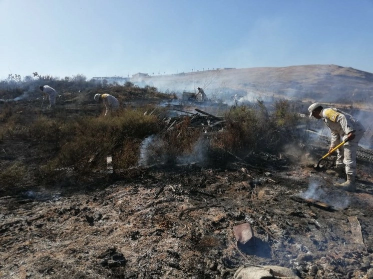 Debido a los incendios forestales que se han registrado en los últimos días en los estados de Baja California, México, Guerrero, Hidalgo, Jalisco, Michoacán, Morelos, San Luis Potosí, Veracruz y Zacatecas, la Sedena puso en marcha en Plan DN-III. Foto cortesía Sedena