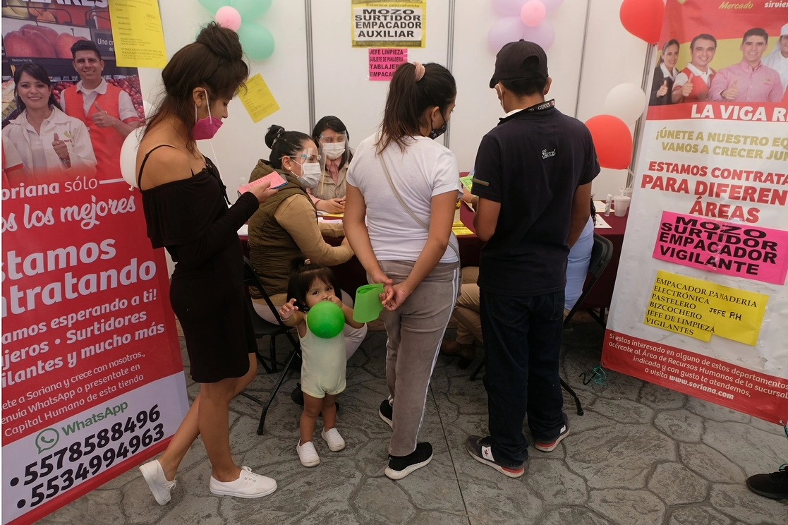 Feria del empleo en la alcaldía Iztacalco, en la Ciudad de México, en imagen de archivo. Foto José Antonio López