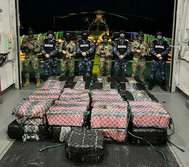 La Secretaría de Marina afirmó que ha logrado marcas históricas en el combate al narcotráfico, en relación a los cuatro primeros años de esta administración. Foto cortesía Semar