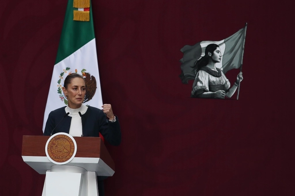 La presidenta, Claudia Sheinbaum, durante la entrega del Premio Nacional del Deporte, el 27 de noviembre de 2024. Foto Yazmín Ortega Cortés