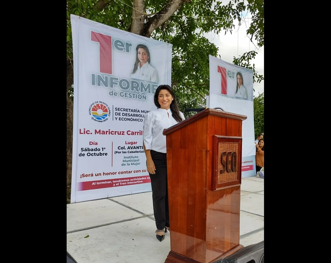 Maricruz Carrillo Orozco fue destituida como titular de la Secretaría de Desarrollo Social y Económico del municipio Benito Juárez, Quintana Roo. Foto Tomada de https://es-la.facebook.com/Maricruz7regidoracancun/