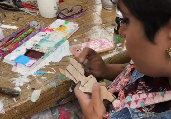 Imagen tomada de un video difundido en el sitio del programa federal Jóvenes construyendo el futuro