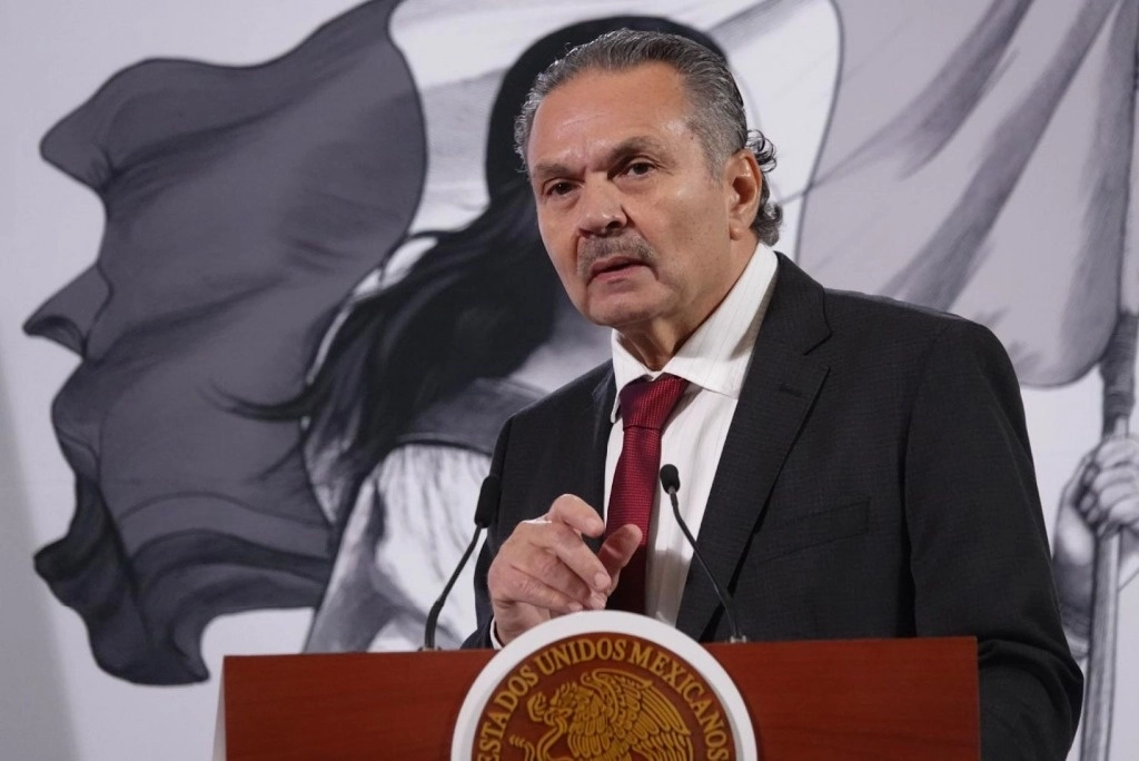 Octavio Romero, director general del Infonavit, durante la "mañanera del pueblo", en Palacio Nacional. Foto Cuartoscuro