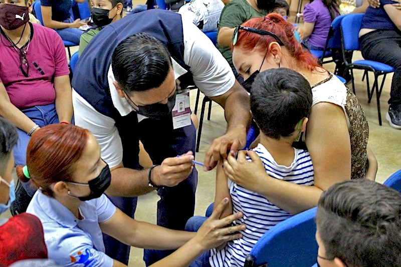 Más de 26 mil vacunas contra el Covid-19 se han aplicado a menores de 5 a 11 años de edad en Baja California Sur. Foto cortesía del gobierno del estado 
