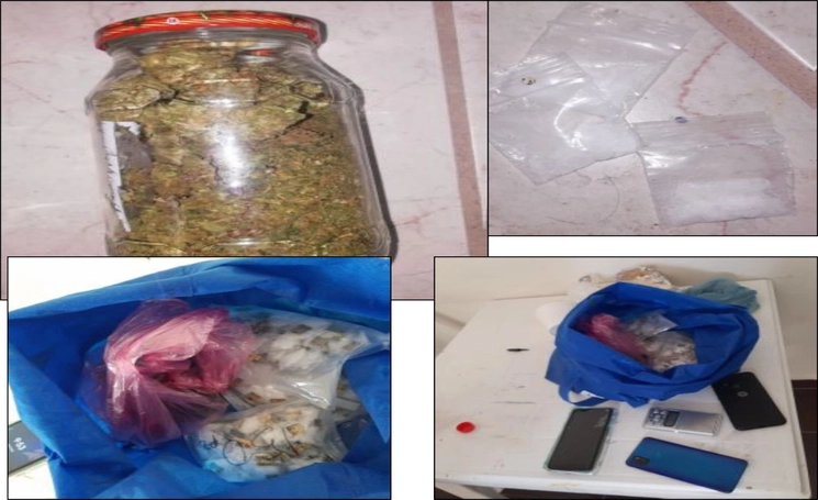 Diferentes cantidades de droga fueron aseguradas por las autoridades federales y estatales. Imagen difundida por Sedena