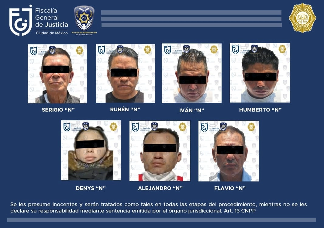 Ficha de los detenidos. Foto FGJ-CDMMX