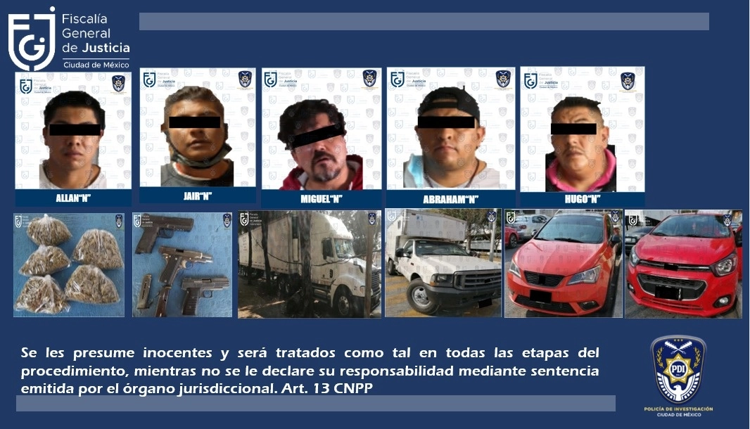 Imagen difundida por la FGJ. Foto @FiscaliaCDMX 