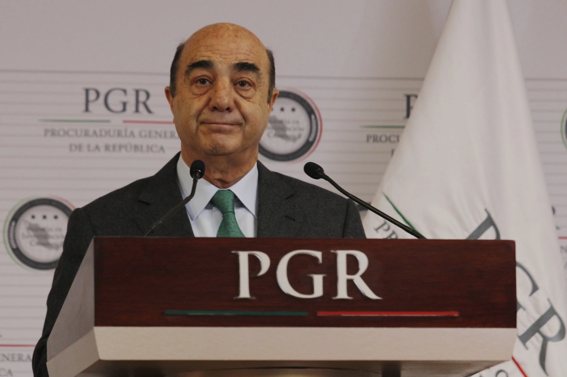 El procurador de la entonces PGR, Jesús Murillo Karam, informa sobre los avances de la investigación del caso Ayotzinapa, el 27 de enero de 2015. Foto Victor Camacho