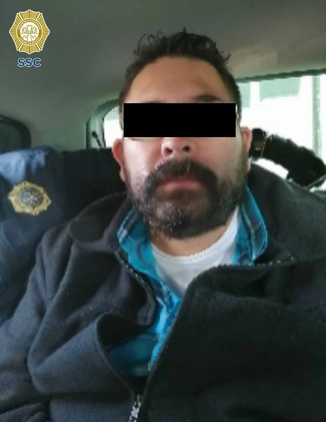 Uno de los detenidos. Foto SSC- CDMX