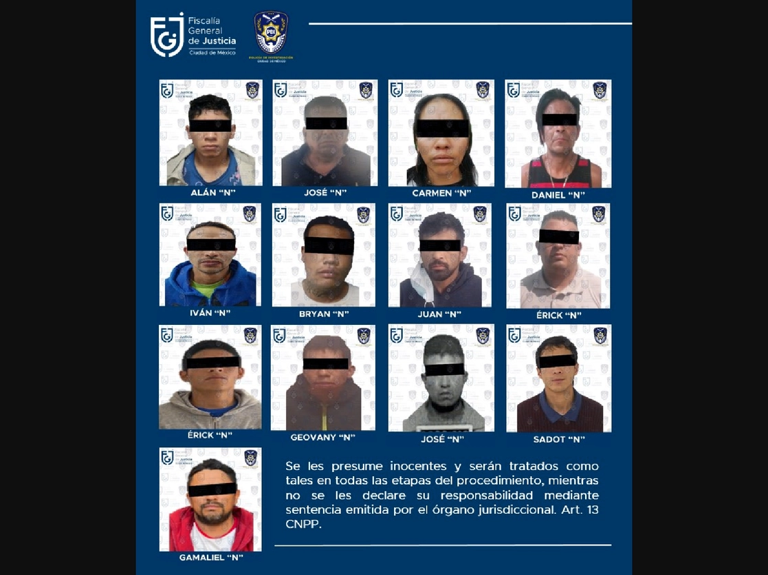 Las aprehensiones fueron ejecutadas tras verificar la identidad de las personas requeridas. Imagen tomada del Twitter de @PDI_FGJCDMX