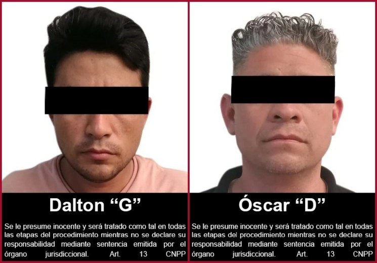 Los dos hombres fueron presentados ante el Ministerio Público y quedaron sujetos a prisión preventiva en el Centro Penitenciario Federal número 18 en Ramos Arizpe, Coahuila. Foto FGR