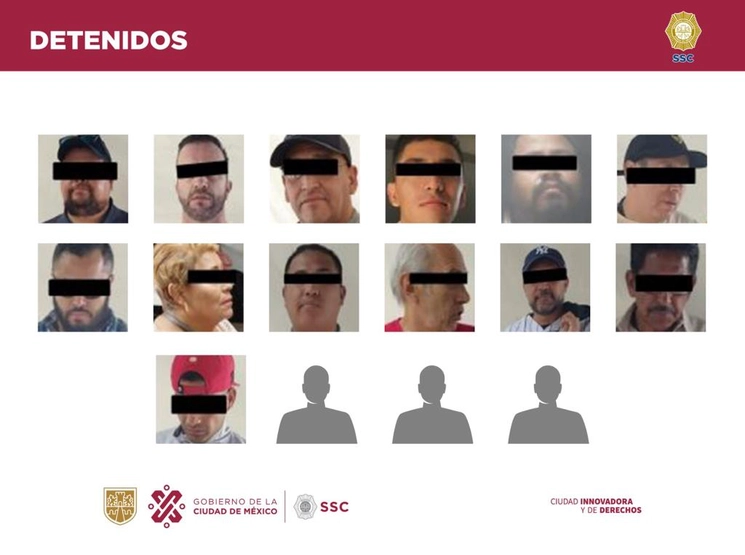 Las 31 personas fueron detenidas por policías de la Secretaría de Seguridad Ciudadana, por la posible reventa de boletos en el estadio Alfredo Harp Helú. Foto SSC