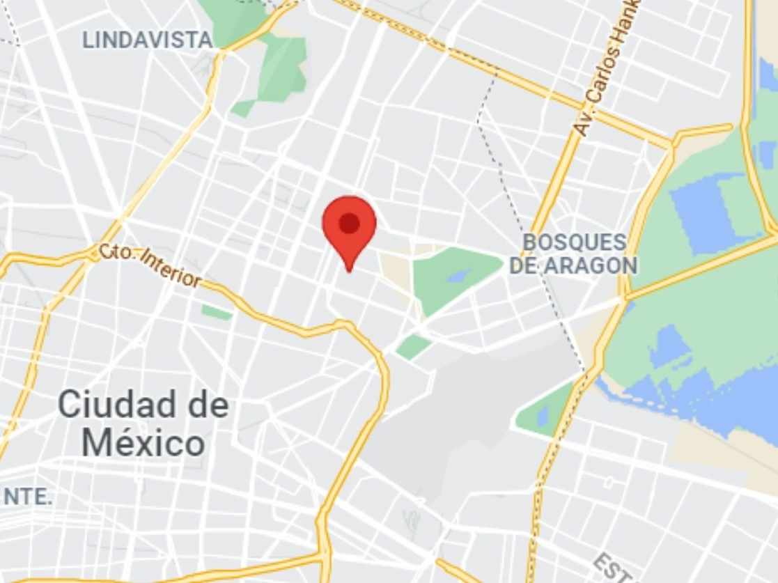 Una mujer originaria de Ecuador y cuatro hombres colombianos fueron detenidos en calles de la colonia San Juan de Aragón, primera sección, en Gustavo A. Madero. Imagen tomada de Google Maps
