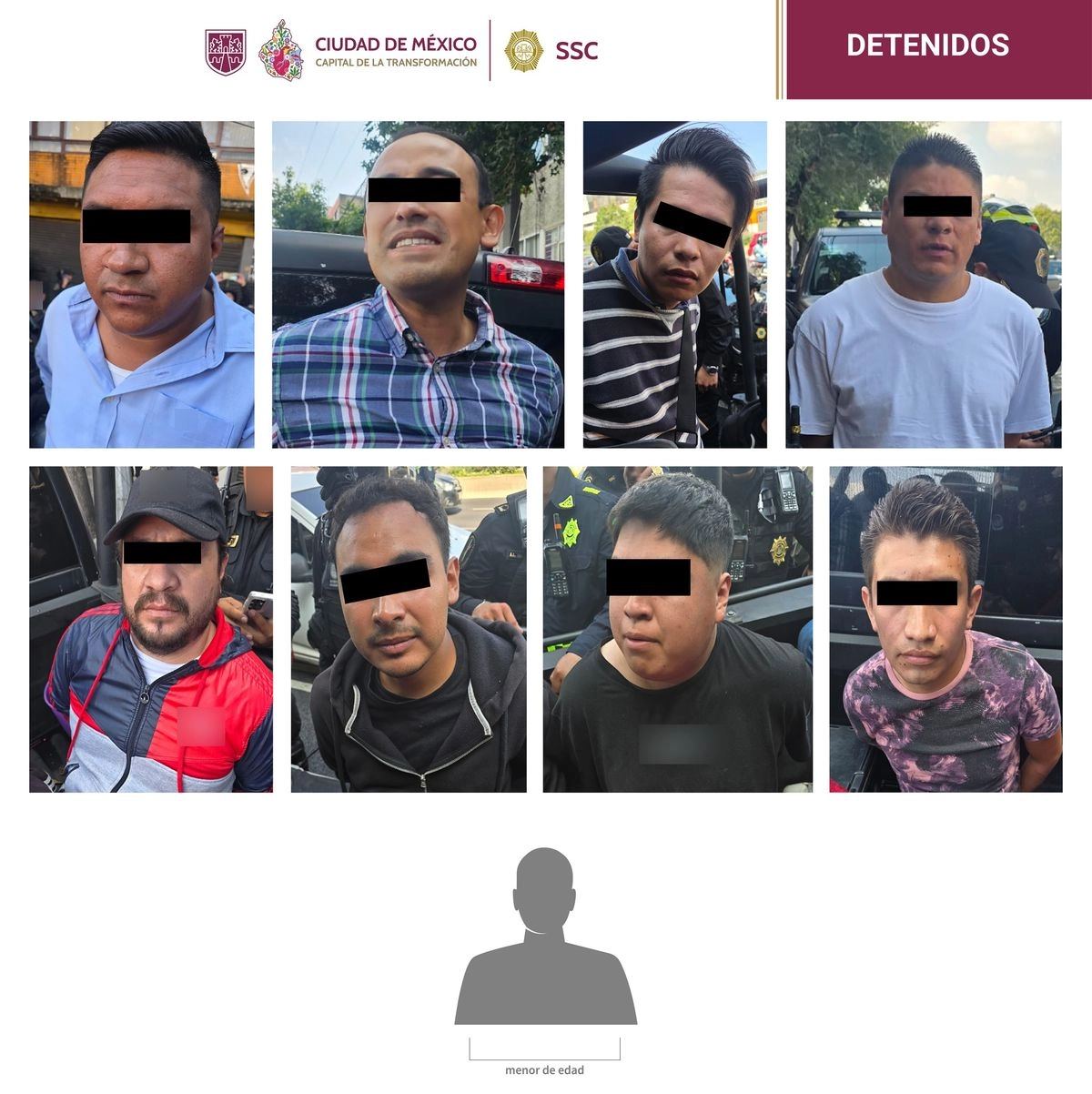 Ocho hombres y una mujer fueron detenidos luego que falló el diálogo entre los elementos de Seguridad y los manifestantes que bloqueaban con cinco vehículos la calzada de Tlalpan. Foto 